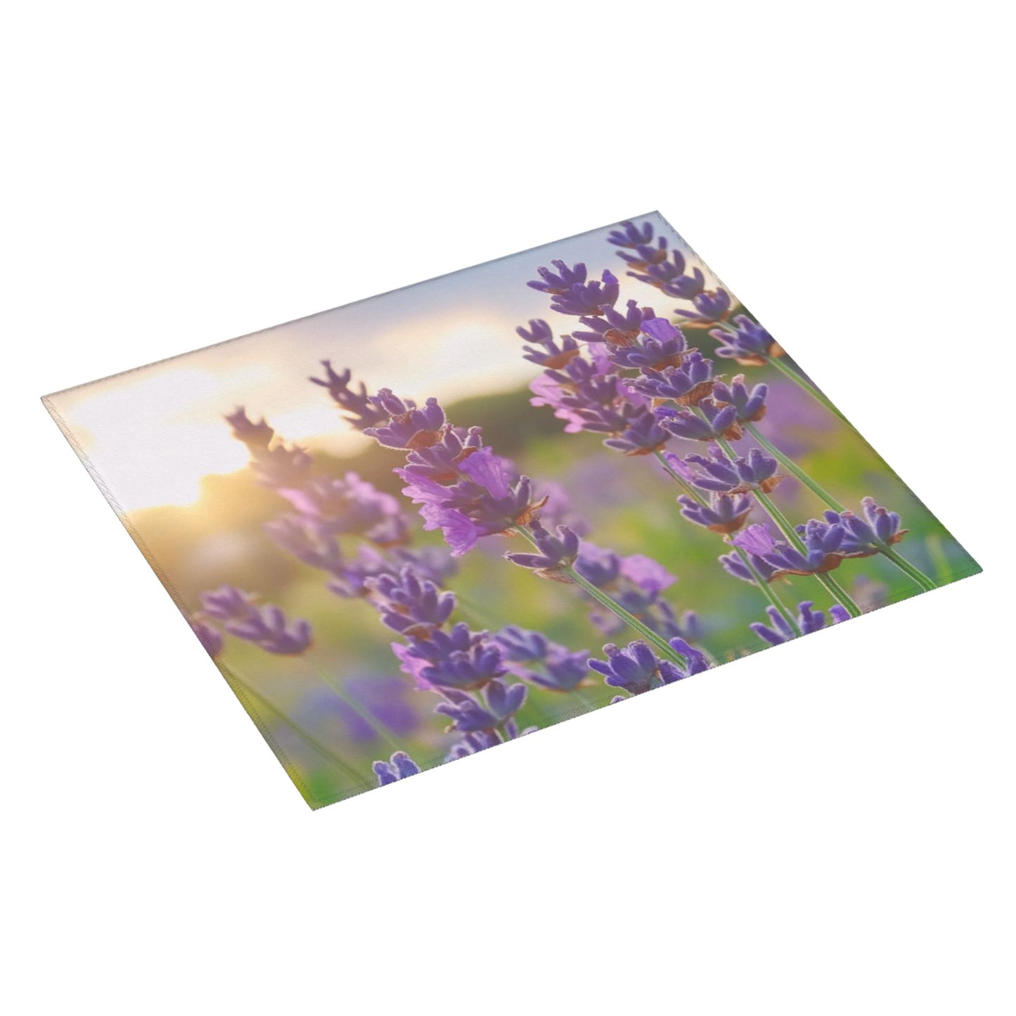 Lavender Field Kitchen Towel with Hanging Loop – Multi-Purpose Absorbent & Quick-Dry Cloth (16x24 inches)