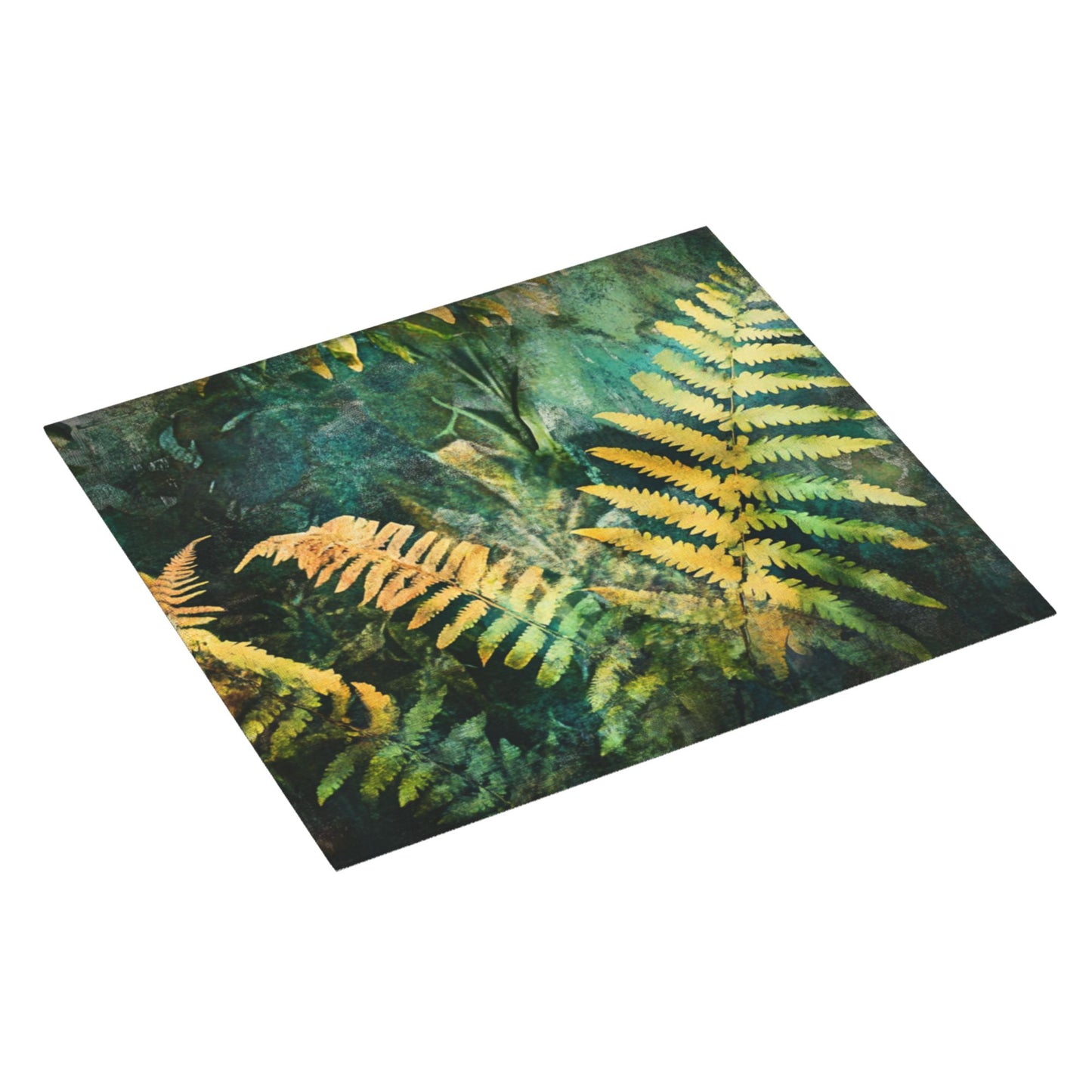 Forest Fern Print Kitchen Towel – Multi-Use Decorative Wall Cloth with Hanging Loop – Quick-Dry Microfiber (16x24 inches)