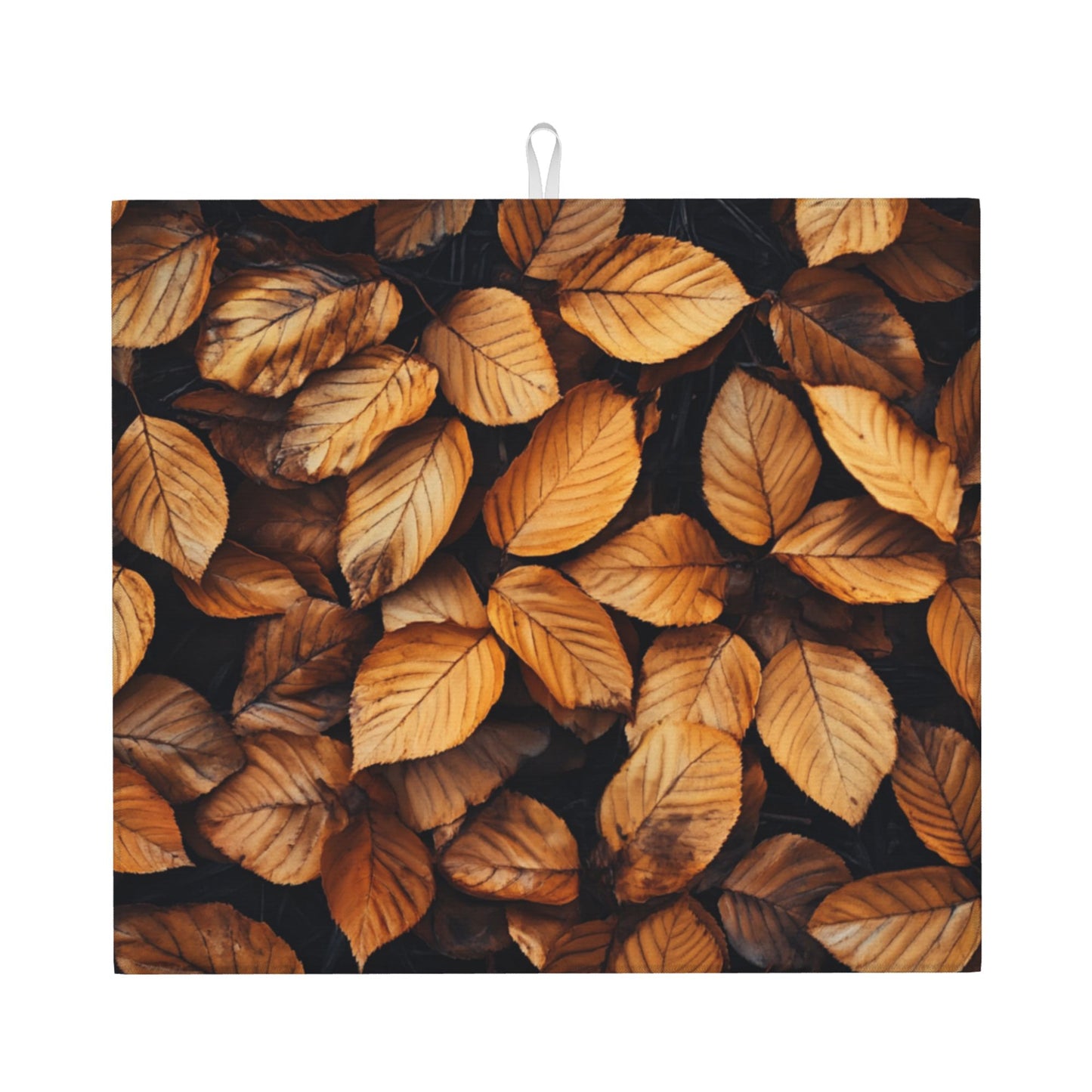 Autumn Leaves Kitchen Towel – Microfiber Hanging Cloth for Drying & Wall Décor – Quick-Dry with Loop (16x24 inches)