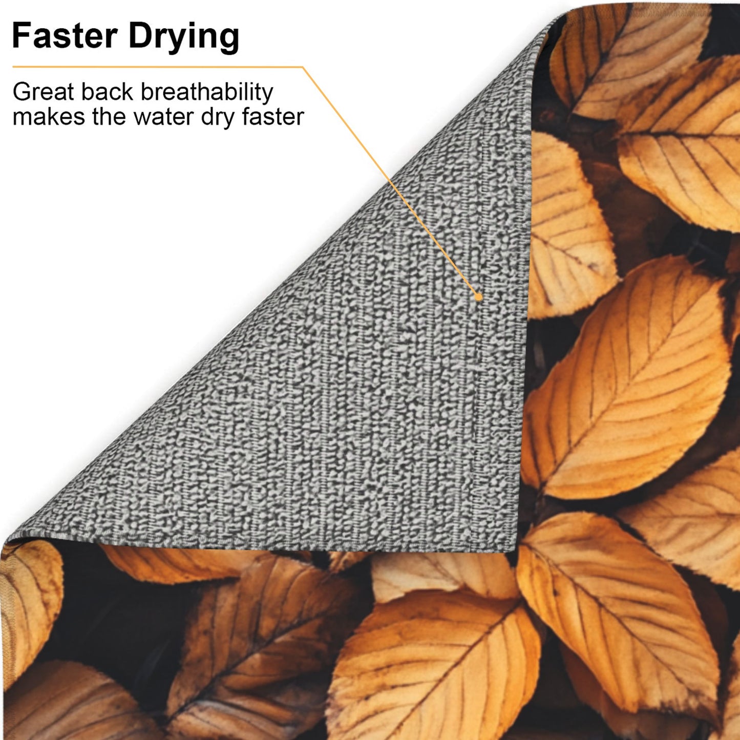 Autumn Leaves Kitchen Towel – Microfiber Hanging Cloth for Drying & Wall Décor – Quick-Dry with Loop (16x24 inches)