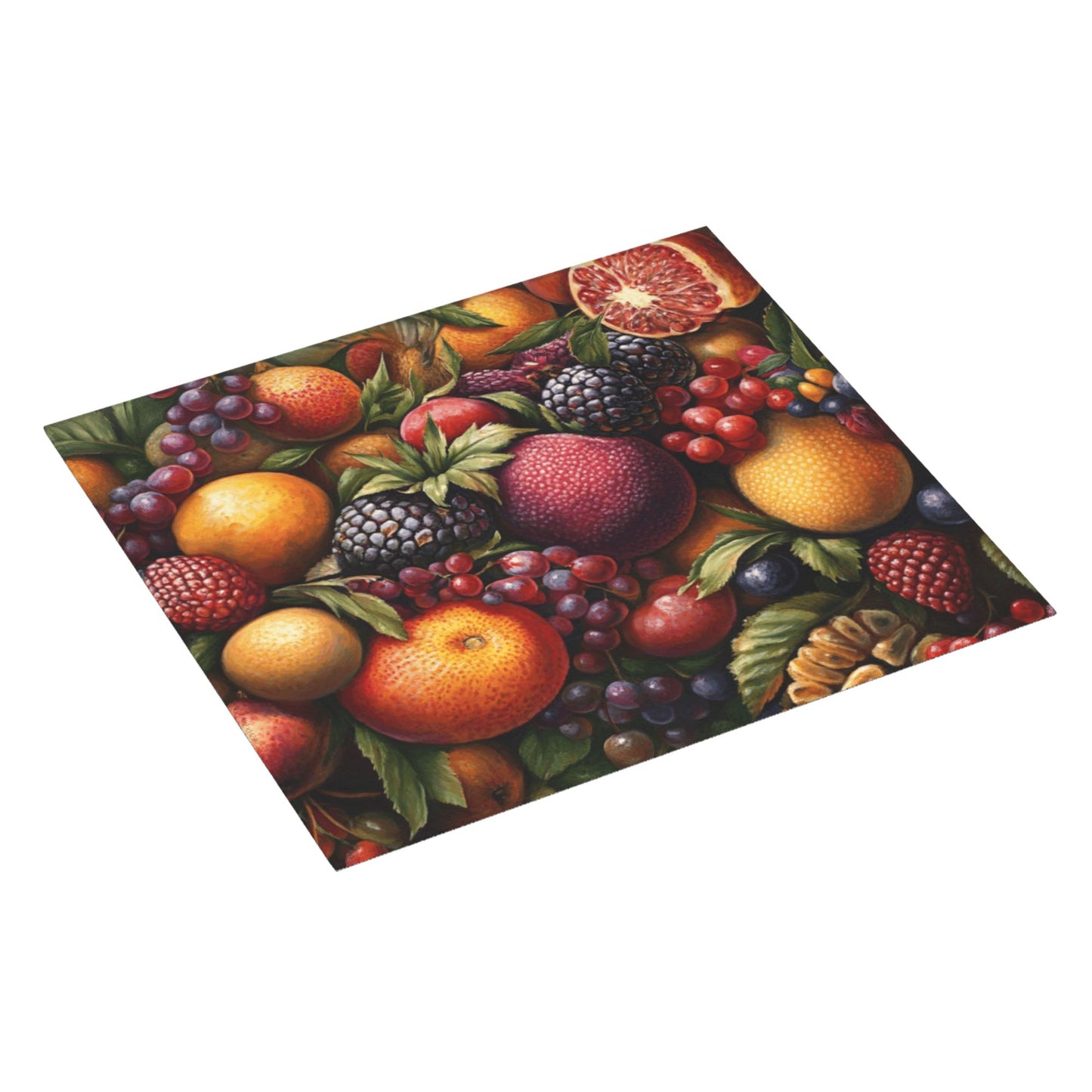 Colorful Fruit Print Kitchen Towel – Multi-Purpose Microfiber Wall Hanging or Drying Cloth (16x24 inches)