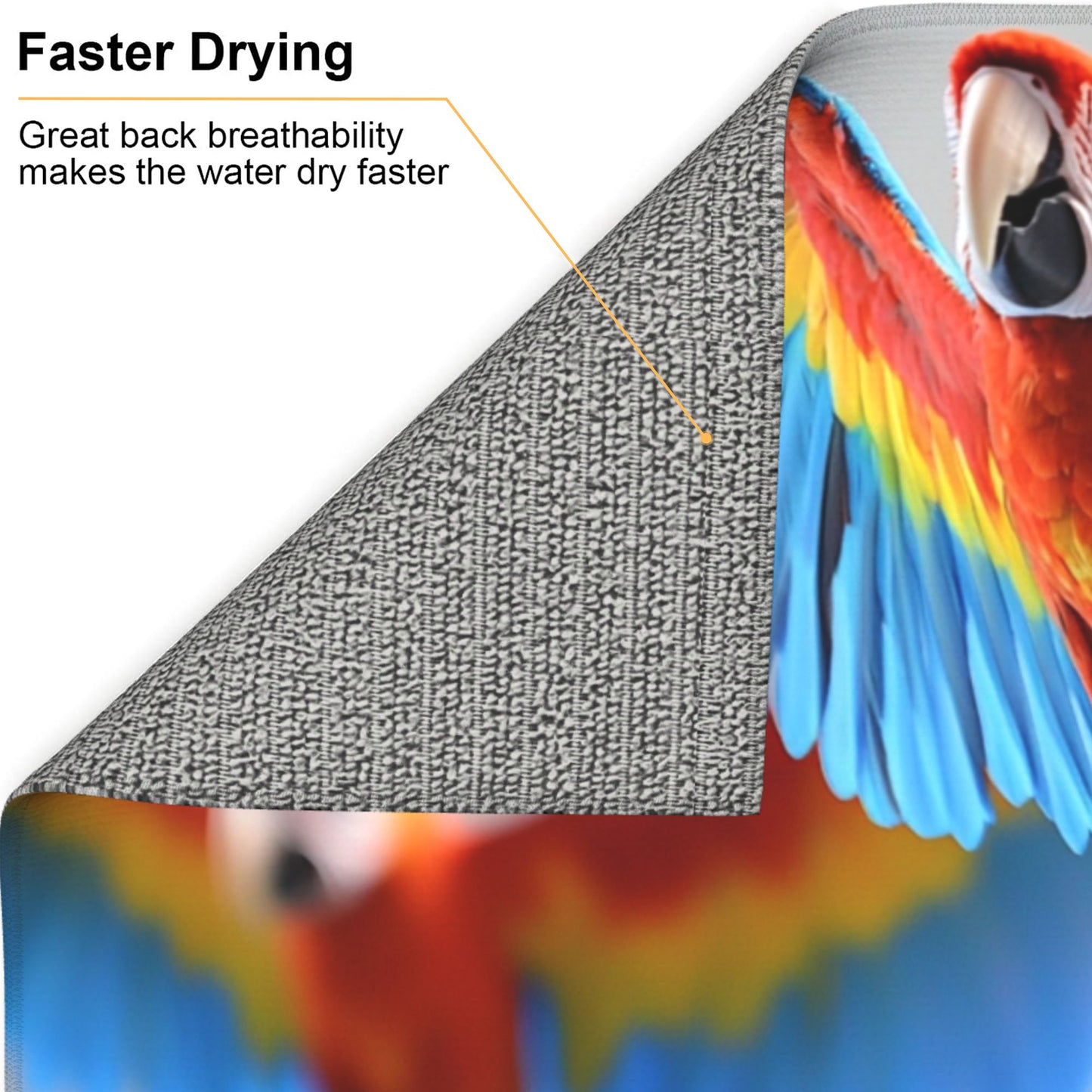 Tropical Parrot Print Kitchen Towel – Multi-Purpose Microfiber Hanging Cloth for Wall Art or Drying (16x24 inches)