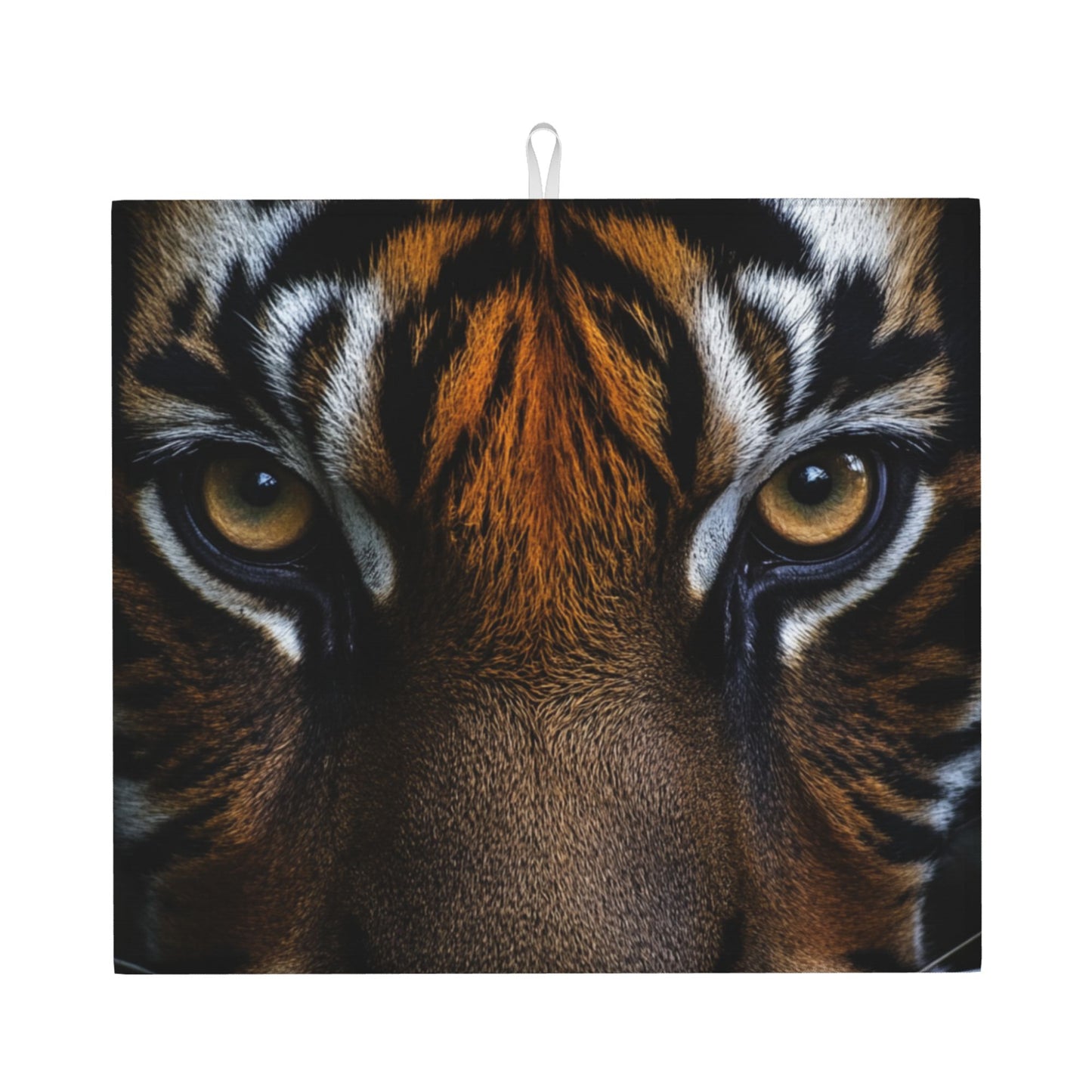 Tiger Eyes Close-Up Print Kitchen Towel – Wild Animal Microfiber Wall Hanging Cloth (16x24 inches)