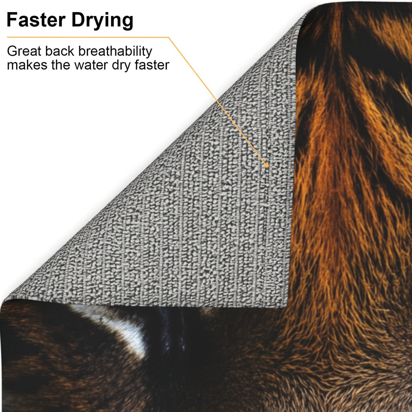 Tiger Eyes Close-Up Print Kitchen Towel – Wild Animal Microfiber Wall Hanging Cloth (16x24 inches)