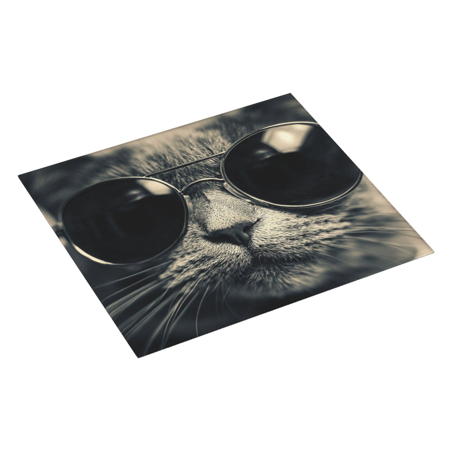 Cool Cat with Sunglasses Kitchen Towel – Stylish Microfiber Hanging Cloth for Drying or Wall Art (16x24 inches)